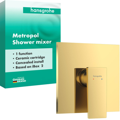Hansgrohe Metropol mengkraan voor iBox Universal 2 Polished Gold Optic