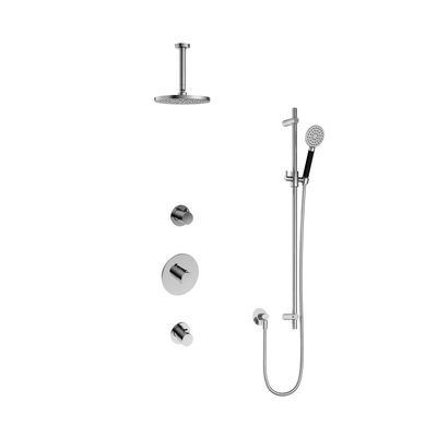 Hotbath Cobber IBS20 Regendoucheset - inbouw - 15cm plafondarm - 20cm ronde hoofddouche - 3 standen handdouche - glijstang - hoogglans chroom