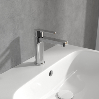 Villeroy & Boch Architectura 1 greeps wastafelkraan - zonder pop up afvoergarnituur - hoogglans chroom