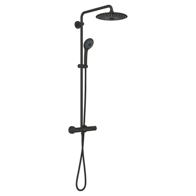 Grohe Vitalio Joy Douchesysteem - met thermostaatkraan - matte black (mat zwart)