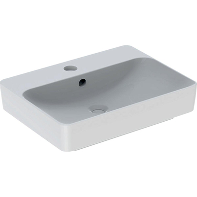 Geberit VARIFORM opzetwastafel rechthoekig - 60cm - met overloop - glans wit