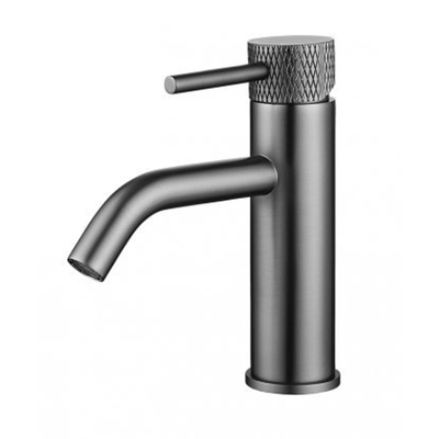 Wiesbaden Ribbd Mitigeur lavabo avec coldstart gunmetal PVD