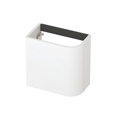 INK Concept R Meuble sous-lavabo pour lave-mains - 40x22x40cm - 1 porte - ouverture à gauche - angle arrondi - mdf laqué - blanc mat