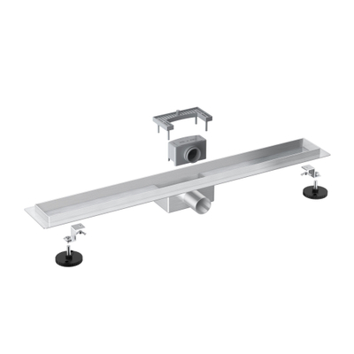 Fortifura Galeria Douchegoot - 60cm - zonder rooster - vloerflens - PVD - geborsteld RVS