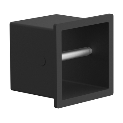 Fortifura Calvi Toiletrolhouder - inbouw - 17.3x17.3x15.3cm - Mat zwart OUTLETSTORE