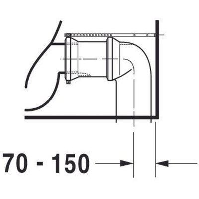 Duravit Philippe Starck 3 cuvette WC au sol pour réservoir indépendant à sortie horizontale grande 42x74cm blanc