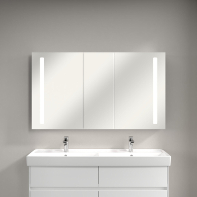 Villeroy & Boch My view Armoire miroir avec deux portes et éclairage LED intégré vertical 130x75x17.3cm