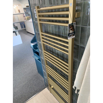 Crosswater MPRO Radiateur sèche-serviettes électrique - 140x50cm - 600 Watt - laiton brossé (or)