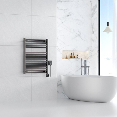 Wiesbaden Elara Elektrische radiator Smart WiFi - 76.6x60cm - PVD - gunmetal (antraciet)