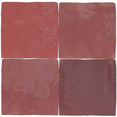 Ceralto Dorsena Large Wandtegel - 10x10cm - 9.6mm - Bordeaux
