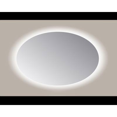 Sanicare Q-mirrors spiegel 100x70x3.5cm met verlichting Led cold white Ovaal inclusief sensor glas