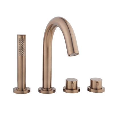 Wiesbaden Caral 4 trous mitigeur baignoire thermostatique partie encastrable en bronze brossé cuivre