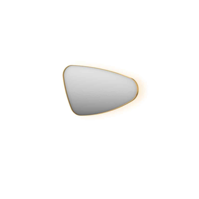 INK SP23 Miroir - 80x4x50cm - LED en bas et en haut à changement de couleur - dimmable - organique - dans un cadre en acier - aluminium Mat or à droite