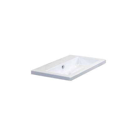 H&R Badmeubelen Djazz Wastafel - 81x45.5x4cm - 0 kraangaten - keramiek wit