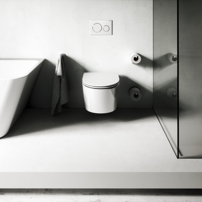 Clou Flat toiletrolhouder recht zonder klep mat wit SHOWROOMMODEL