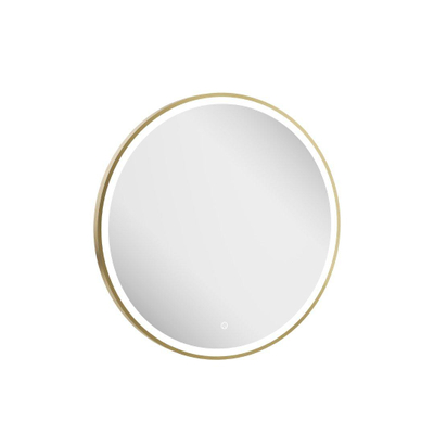 Crosswater Infinity miroir – Ø 70 cm – LED directe tout autour – Laiton brossé (or)