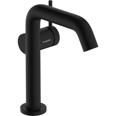 Hansgrohe Tecturis s 1 greeps wastafelkraan - 150 Fine - coolstart - met PushOpen - waste set - mat zwart