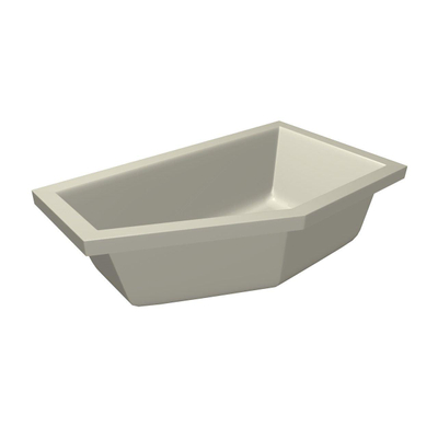 Xenz Society Hoekbad - 160x90x53 - afvoer Midden - Rechts - acryl - pergamon