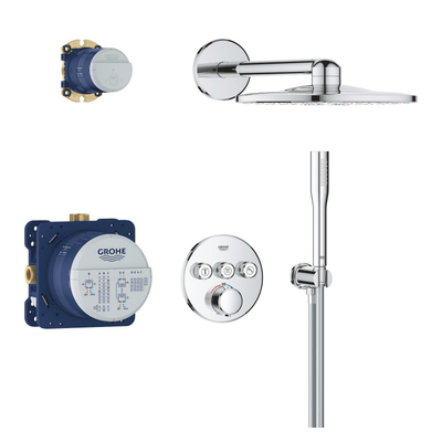 GROHE QuickFix Precision SmartControl Système de douche encastré - tête de douche Vitalio SmartActive 310 - chrome.