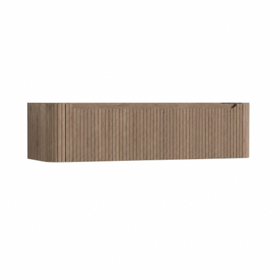 H&R Badmeubelen Juice Wastafelonderkast - 160x45x40cm - afgeronde hoeken - 3D-front - 2 lades - geïntegreerde greep - charleston