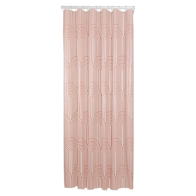 Sealskin Brave Rideau de douche 180x200 cm PEVA Rose foncé / Blanc