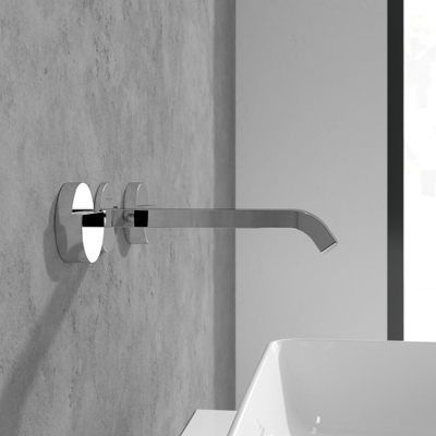 Villeroy & Boch Dawn wastafeluitloop set - zonder pop up afvoergarnituur - hoogglans chroom