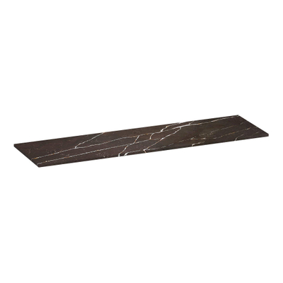 BRAUER Artificial Marble Plan sous vasque - 160x46x2cm - sans trou de robinet - composite - Copper Brown