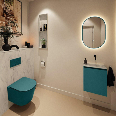 MONDIAZ TURE-DLUX 40cm toiletmeubel Smag. EDEN wastafel Opalo positie rechts. Zonder kraangat.