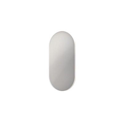 INK SP19 miroir – ovale – 50 x 100 cm – sans éclairage – Blanc mat