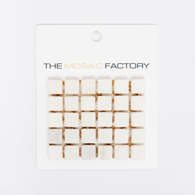 SAMPLE The Mosaic Factory Mosaïque en pierre naturelle 1.5x1.5x0.6cm pour mur et sol pour intérieur et extérieur marbre Cararra Anticato