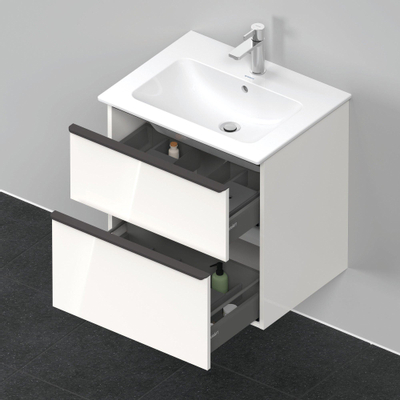 Duravit D-neo Meuble sous vasque 61x46.2x62.5cm 2 tiroirs Blanc haute brillance