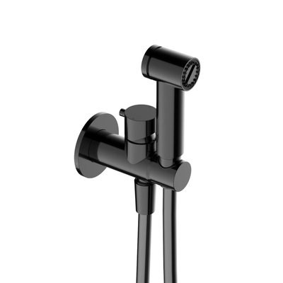 Hotbath Mate Élément de finition Mitigeur support douchette à gâchette avec mitigeur noir poli PVD