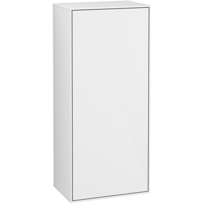 Villeroy & Boch Finion zijkast 1 deur 41.8x93.6x27cm rechts glossy wit