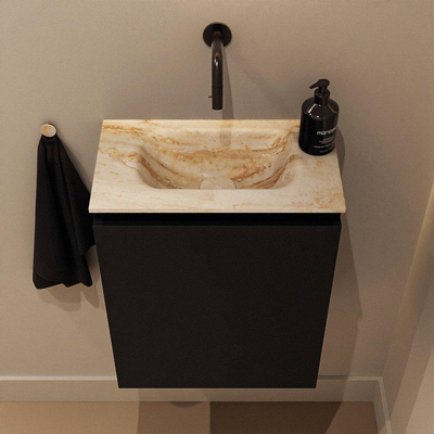 MONDIAZ TURE-DLUX 40cm toiletmeubel Urban. EDEN wastafel Frappe positie midden. Zonder kraangat.