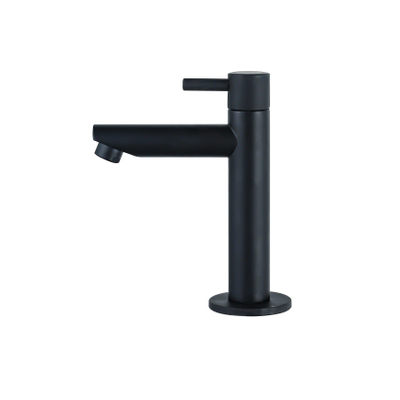 Fortifura Calvi Robinet lave-mains - 14.4cm - à poser - eau froide - Noir mat