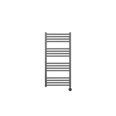Crosswater MPRO Elektrische handdoekradiator - 90x43cm - 400 Watt - rechts - geborsteld slate gunmetal (antraciet)