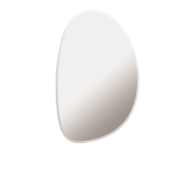 Crosswater Mada miroir avec éclairage - 50x70cm - horizontal/vertical - LED - 2700K à 6400K - dimmable - forme galet