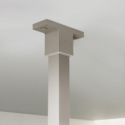 FortiFura Galeria Stabilisatiestang - plafond - tbv inloopdouche 125cm - geborsteld RVS