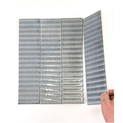 SAMPLE Terravito Sileno Voor wandtegel - 30x7.5cm - 8mm - ribbel - Grijs