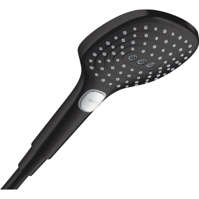 Hansgrohe Raindance Select Ensemble de douche - élément encastré - douchette - flexible de douche - pomme de douche - bras de douche - support de douchette - noir mat