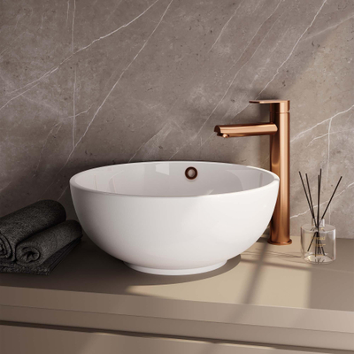 Brauer Copper Edition wastafelkraan - model C - voorsprong 15cm - PVD - geborsteld koper