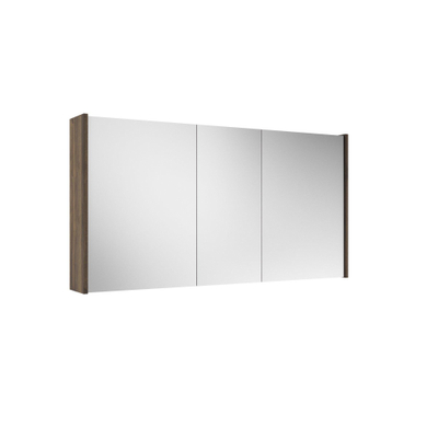 Saniclass Prime Armoire miroir - 120x63x16cm - incluant panneaux latéraux - noyer (bois)