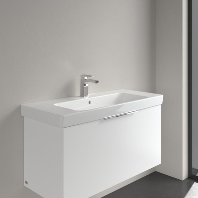 Villeroy & Boch Architectura wastafel - 100x44.5cm - 1 kraangat - met overloop CeramicPlus - White Alpine (glans wit)