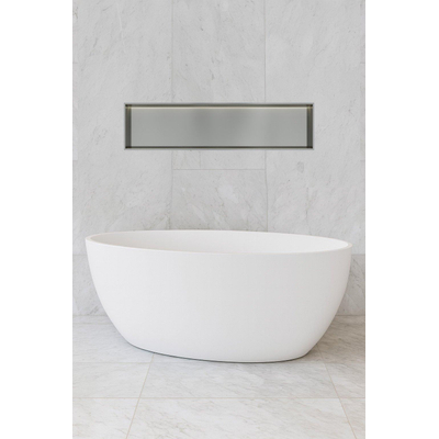 Hotbath &MORE Boîte encastrée ou niche encastrée 30x120x10cm avec LED IP44 RVS 316