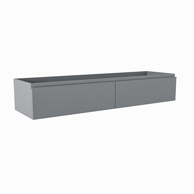Mondiaz FOGE wastafelonderkast - 140x41x25cm - 2 lades - uitsparing midden - softclose - Plata