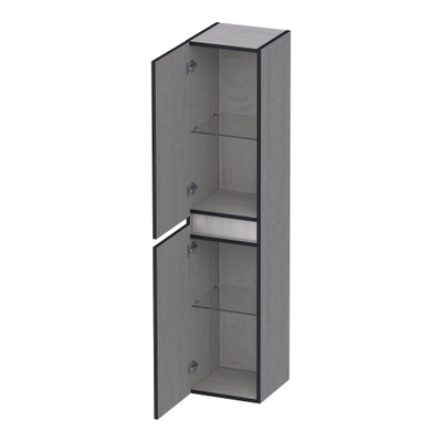 BRAUER Joy Edge armoire de salle de bain - 160x35x35cm - avec 2 portes sans poignée ouvrant à gauche ou à droite Forest Seashell