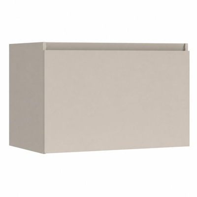 HR badmeubelen Matrix XL Wastafelonderkast - 80x44.8x45cm - 1 lade - greeploos met greeplijst - beige mat
