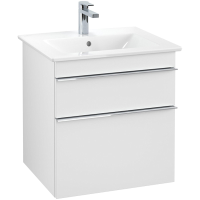 Villeroy & Boch venticello wastafelonderkast - 55.3x59cm 2x lade - mat wit