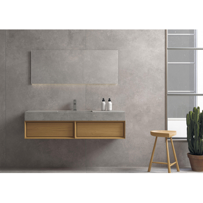 ÉCHANTILLON Terravito Velaro carreau mural et de sol - 90x90cm - rectifié - Aspect béton - Pearl mat (gris)