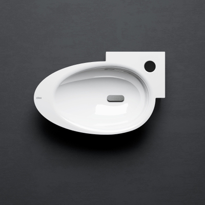 Clou First vasque de lave-mains 38.8x24.6cm trou de robinet à droite Céramique Blanc